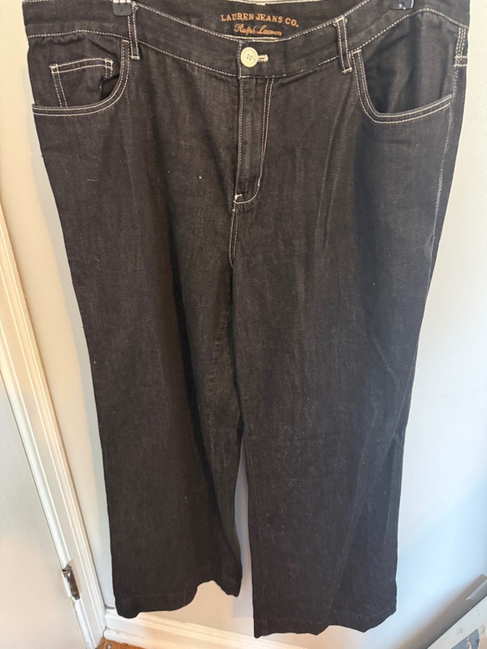 Ralph Lauren Lauren Jeans Co. Women's Black Wide-Leg Jeans